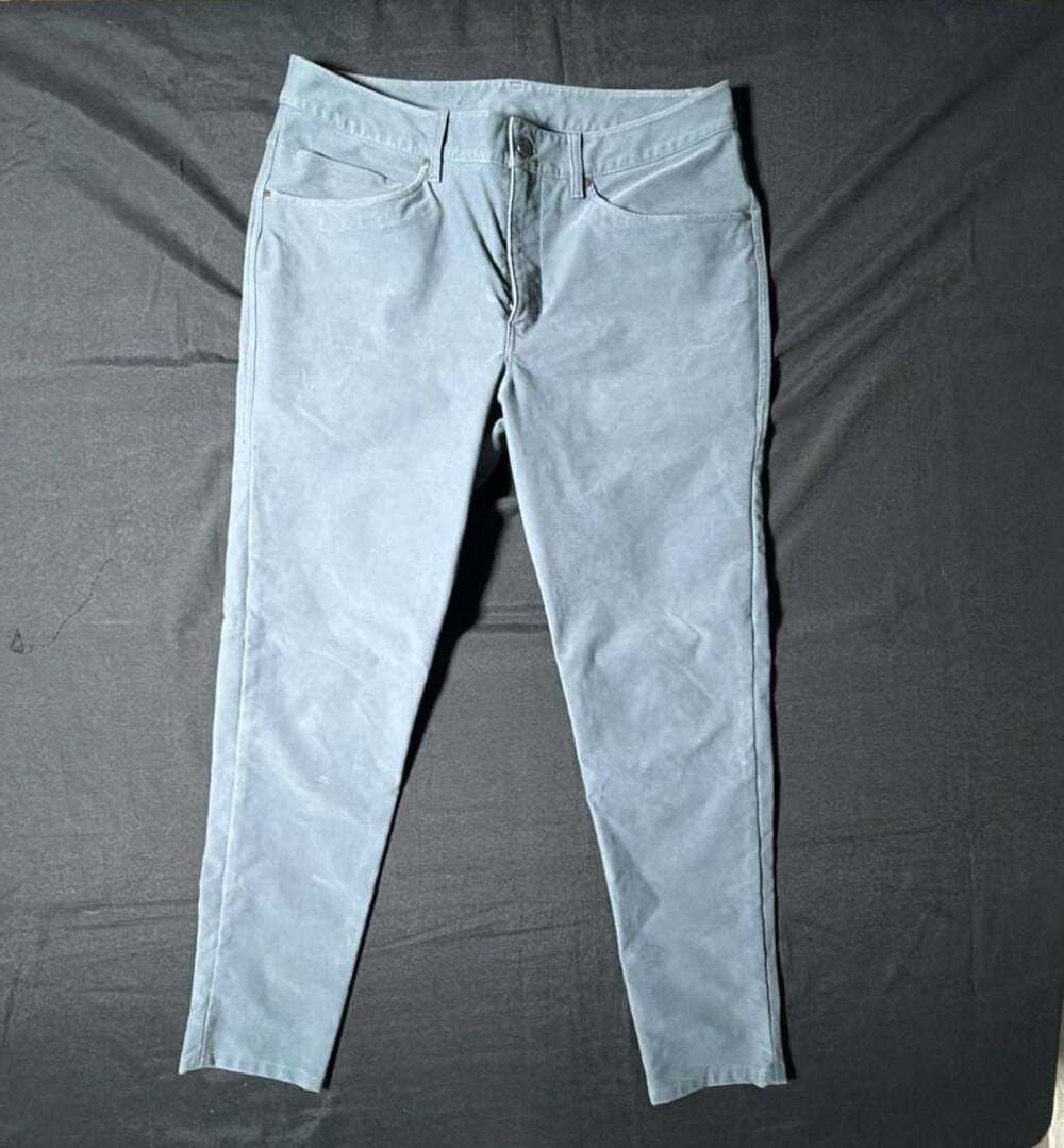 A.P.C. Faded Grey Blue Casual 5-Pocket Trousers